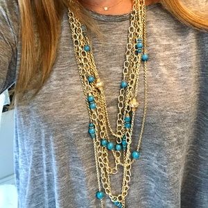 Amrita Singh Blue and Gold Necklace